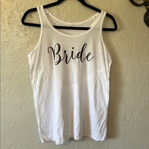 White Bride Tank Top